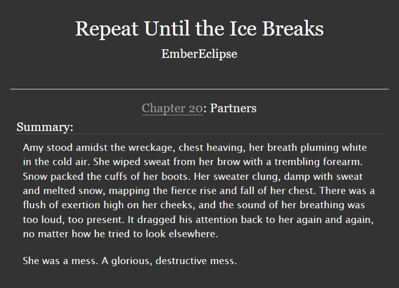 ember | until the ice breaks ❄️💖 tweet media