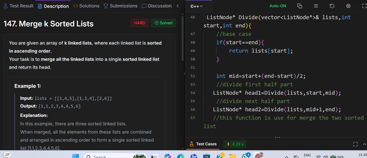 OmPrakash_cpp's tweet photo. Solved advanced Linked List problems today 💻
Cycle detect &amp; remove (Floyd), Merge K lists &amp; Flatten Linked List.
#DSA #LinkedList #Coding #ProblemSolving https://t.co/gvaURaSn9i
