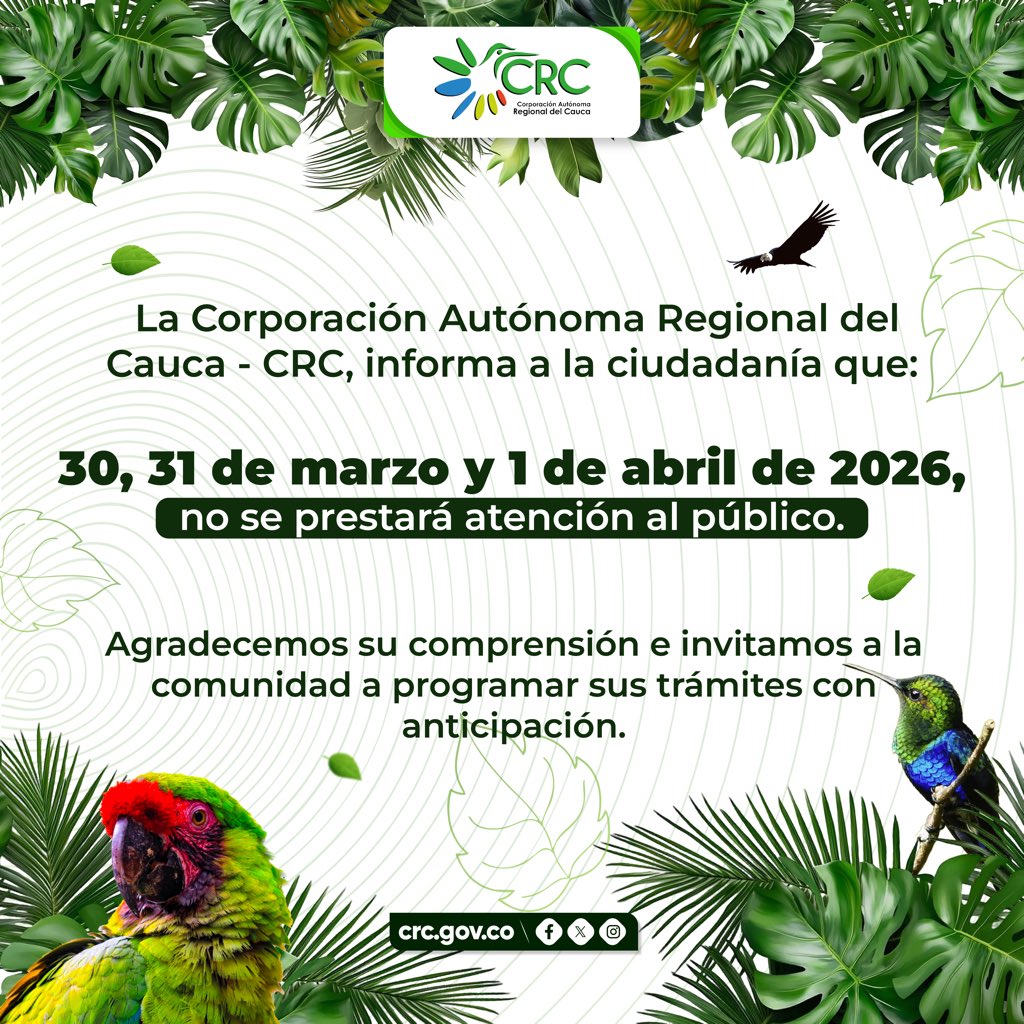 Corporación Autónoma Regional del Cauca CRC tweet media