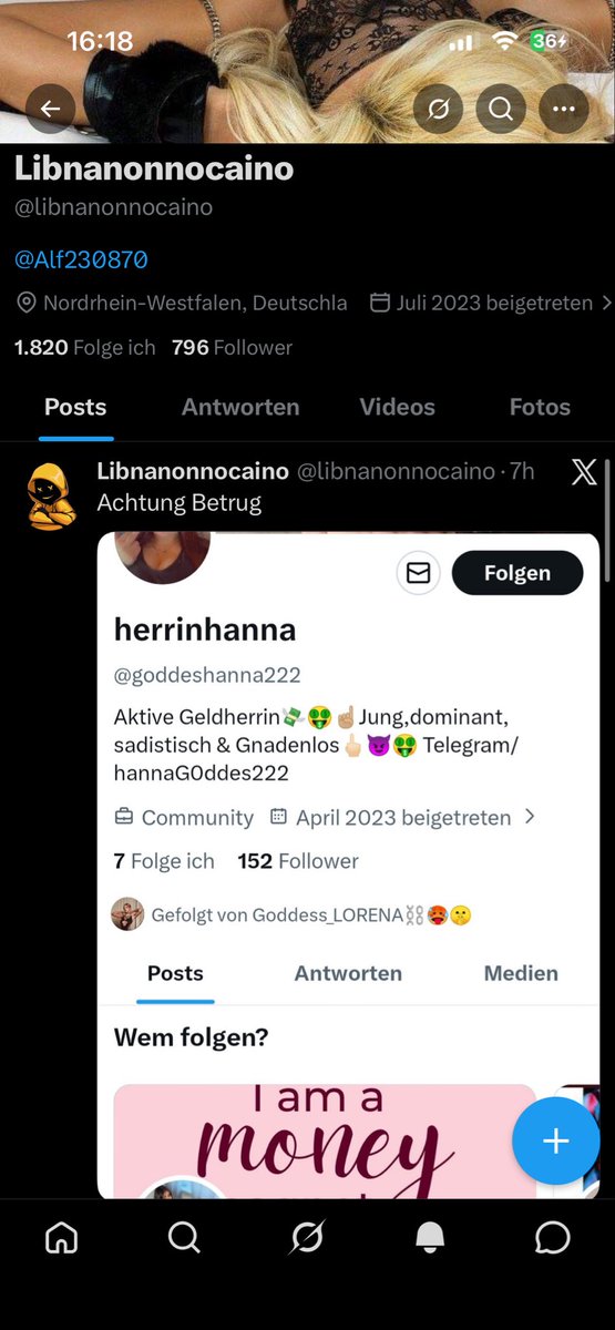 goddeshanna222's tweet photo. Behauptet müll, alle blockieren!! Hatten nicht Mals Kontakt https://t.co/VObPbR5D0S