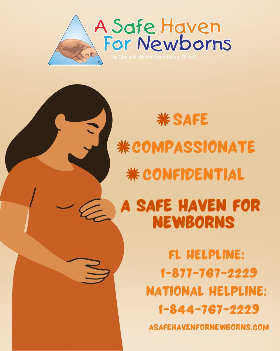 haven4newborns's tweet image. You are not alone. If you’re facing an unplanned pregnancy and feeling unsure about what to do next, A Safe Haven for Newborns is here for you.
Our confidential, toll-free helpline is available 24/7
🌐 asafehavenfornewborns.com
#teenpregnancy #pregnancyhelp #floridapregnancysupport