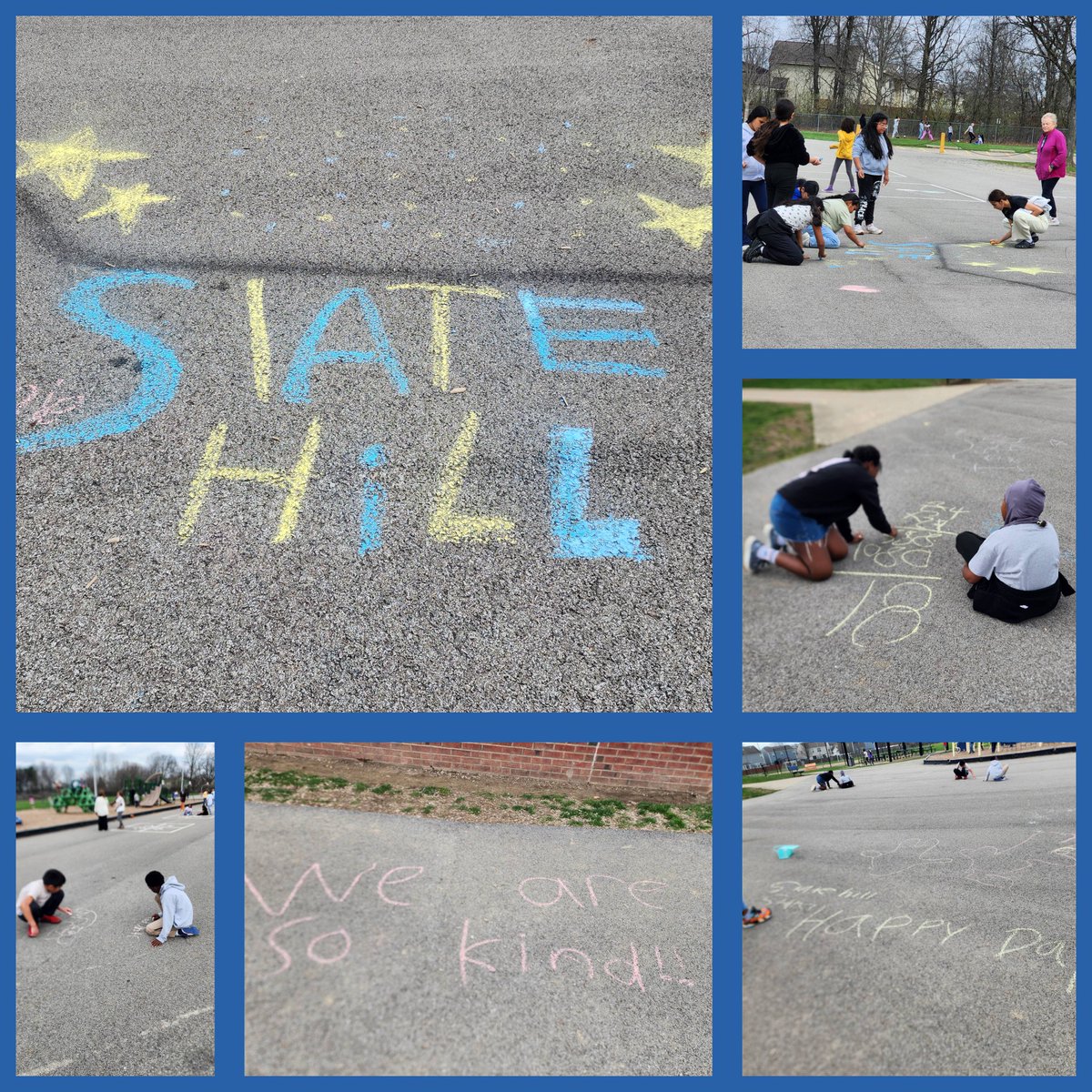 SHMathStars's tweet photo. The kids went wild when I brought out the sidewalk chalk! Thank you, @SlateHill_KDG for sharing! ⭐️⭐️⭐️ #theslate #itsworthit https://t.co/xyJY1Jdoyb