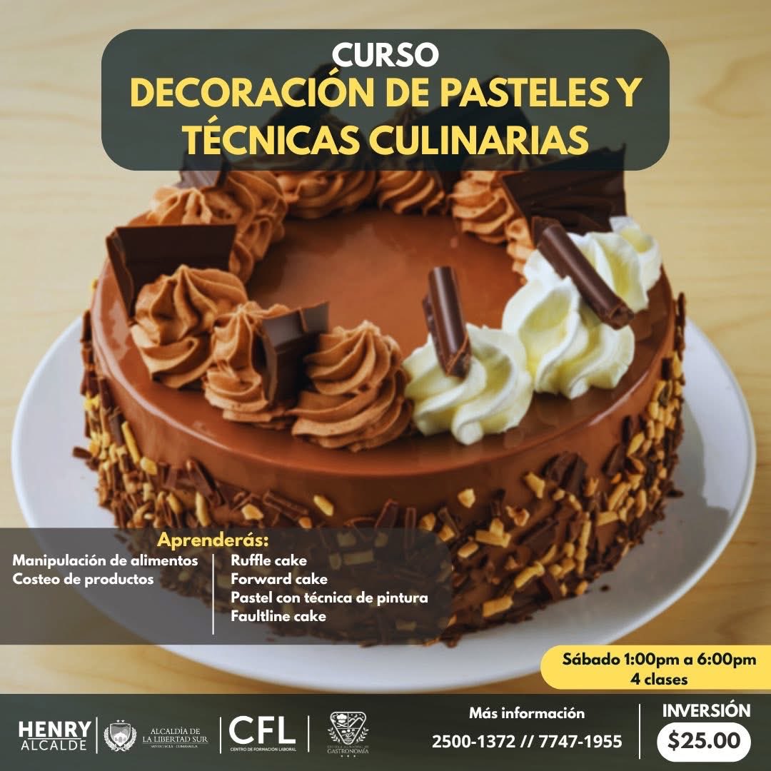 ¡Es tu momento de aprender algo nuevo! 

Te invitamos a inscribirte en los nuevos cursos de gastronomía, donde podrás desarrollar tus habilidades en la cocina y aprender a preparar deliciosos platillos.

Inscríbete: 2500-1372 y 7747-1955.