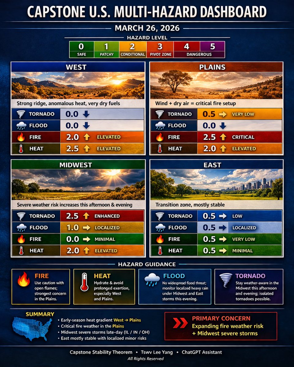 HEIS_Tswvlis's tweet image. #Capstone #US #Multi-#Hazard Dashboard 

Check &amp;amp; #Know Your Region

Be #Safe Out There!

3/27/2026
##CapstoneStabilityTheorem