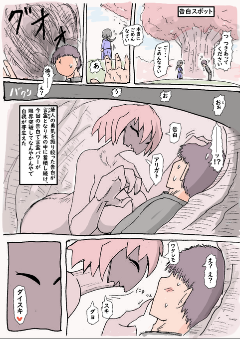 告白して恋人ができる絵 