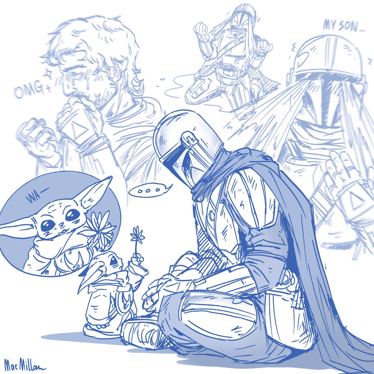 Mac_Millan0309's tweet image. LMAO😭💜#themandalorian #Grogu #themandalorianandgrogu #pedropascal