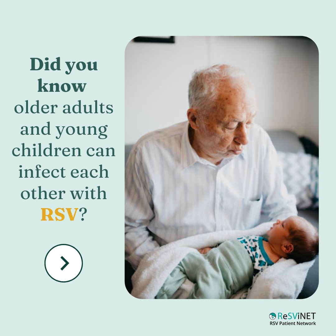 rsvpatients's tweet image. Older adults and young children are at risk of infecting each other with RSV. RSV is highly contagious and especially active during the winter months. Therefore, it is very important to be aware of the measures to reduce the risk of infection.

#RSV #RSvirus #rsvpatientnetwork