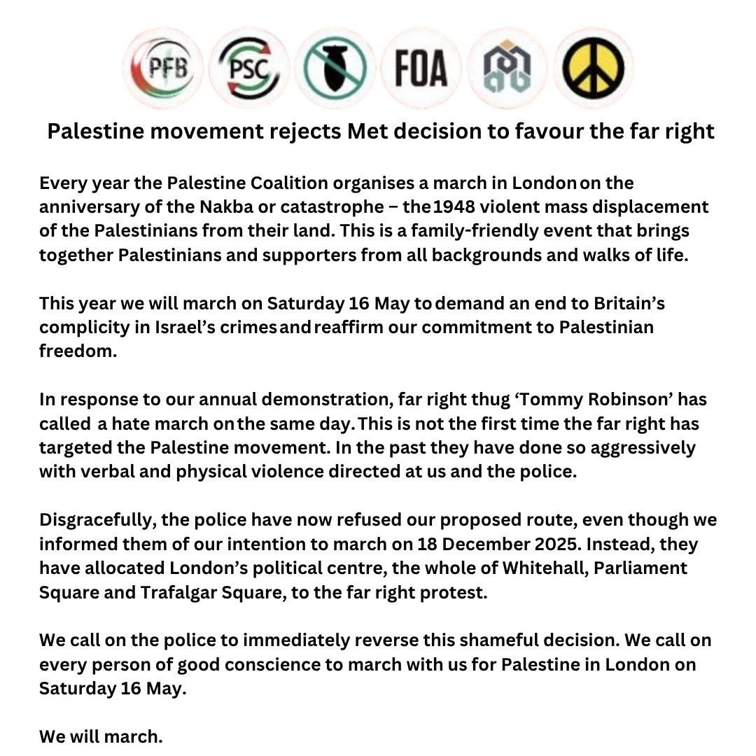 Palestinian Forum in Britain tweet media