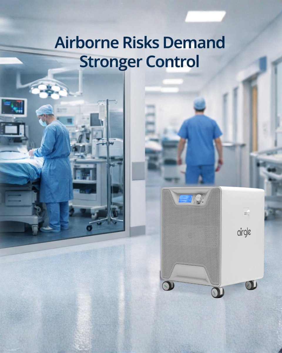 Air quality is critical to infection control.

A recent incident highlights airborne risks in hospitals.

Airgle systems are in use worldwide—FDA Class II cleared.

Learn more: lnkd.in/gDi7Ma47

#AirQuality #HospitalSafety #Airgle