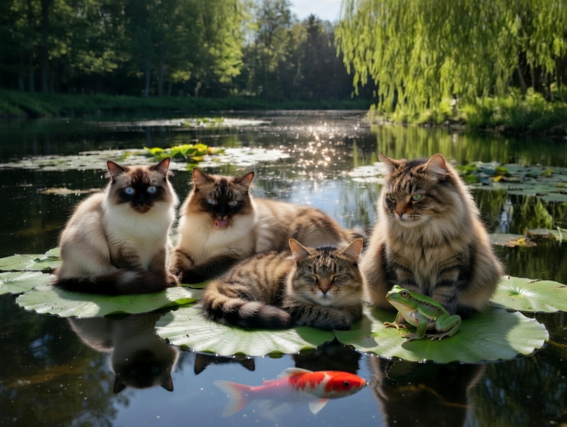 jazzy_bektas's tweet image. Pond patrol 🐱  🐟  🐟 

#CuriousCat #fish #NatureBeautiful #CatLovers