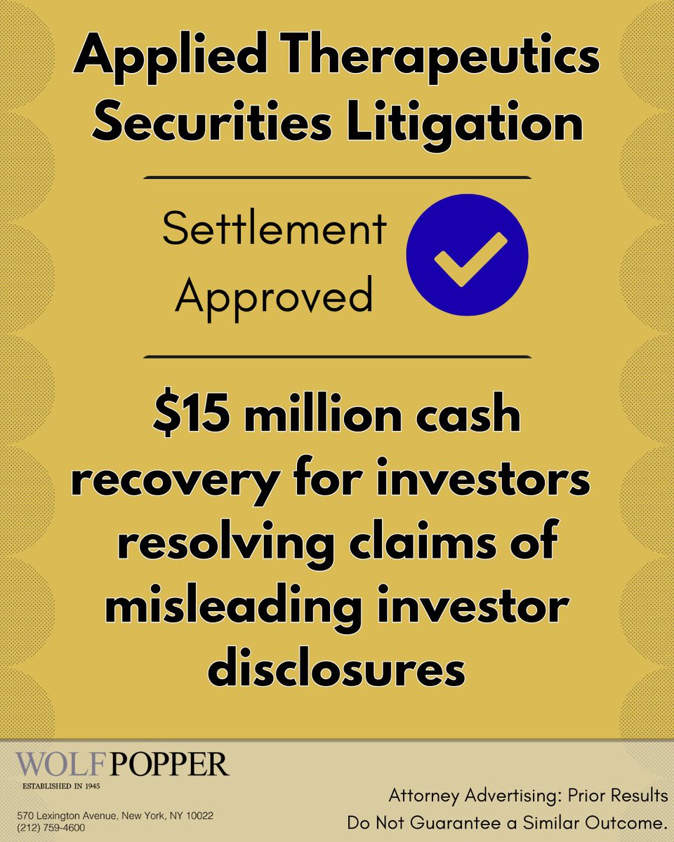 Wolf Popper LLP tweet media