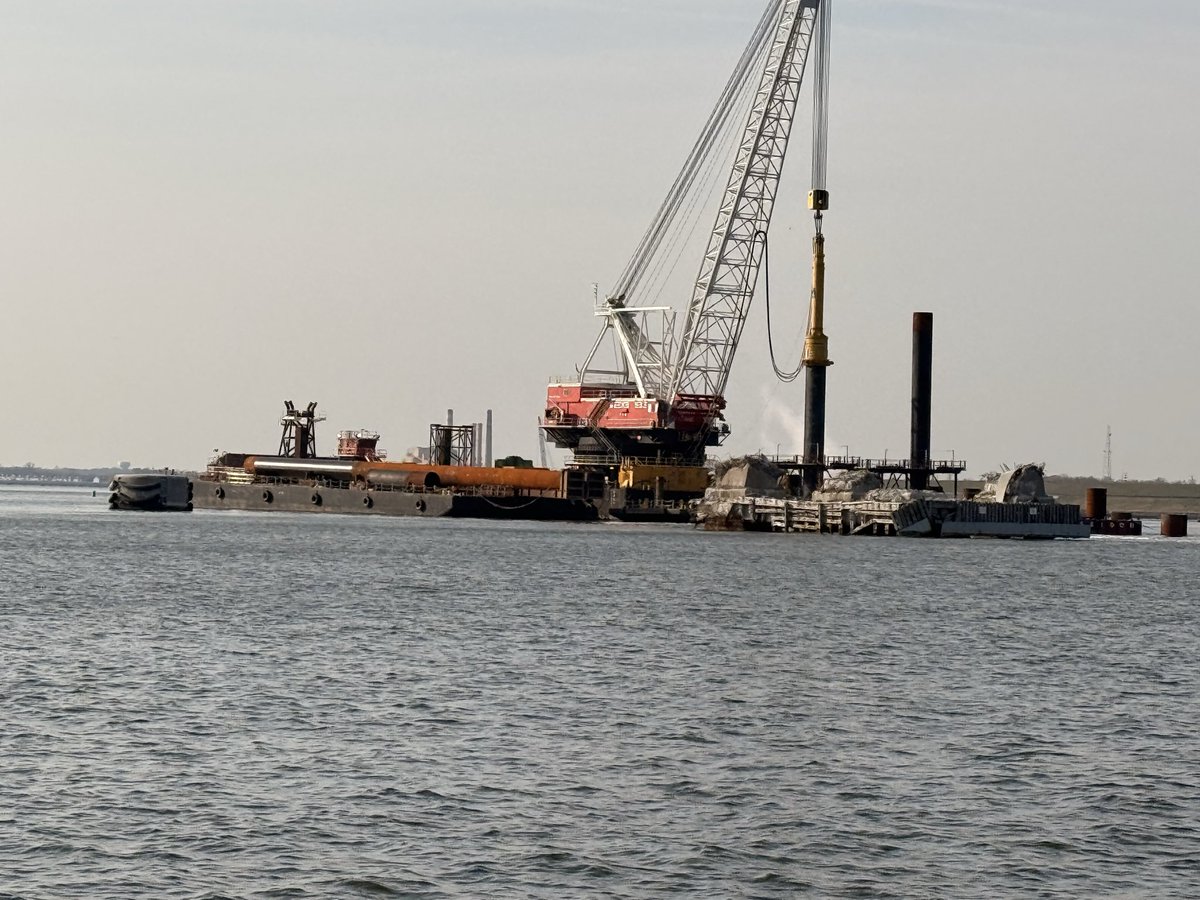 realmannynation's tweet photo. Tour Key Bridge Site rebuild progress @BlairSabolTV has the story tonight @WMAR2News https://t.co/lwDILuF8y5
