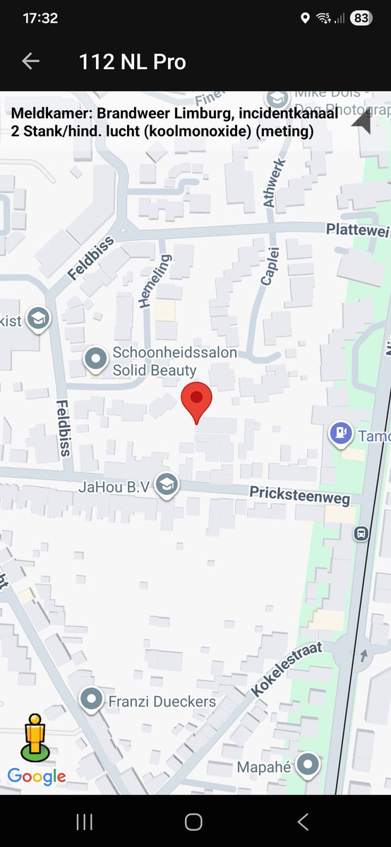 Meting van hinderlijke lucht (koolmonoxide) in Kerkrade