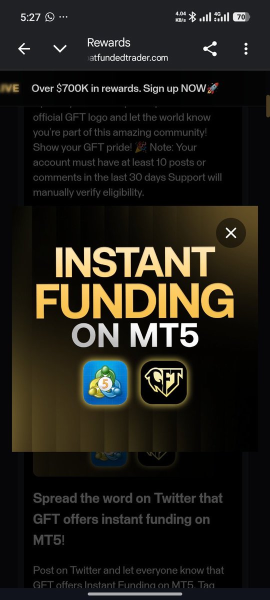 Annointeddanny's tweet photo. Do you know you can get instant funding on MT5 with Goatfunded.
One of the exciting offers from gft visit https://t.co/iOLUyPhdKY to get started
#GoatFunded #Edwardxlreal https://t.co/9VeBxfvKS7