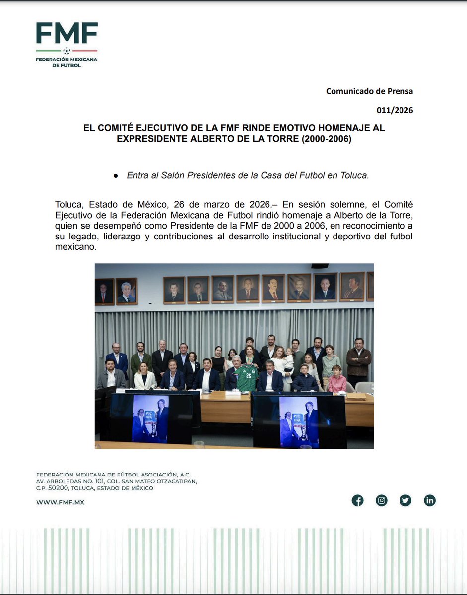 Federación Mexicana de Futbol tweet media
