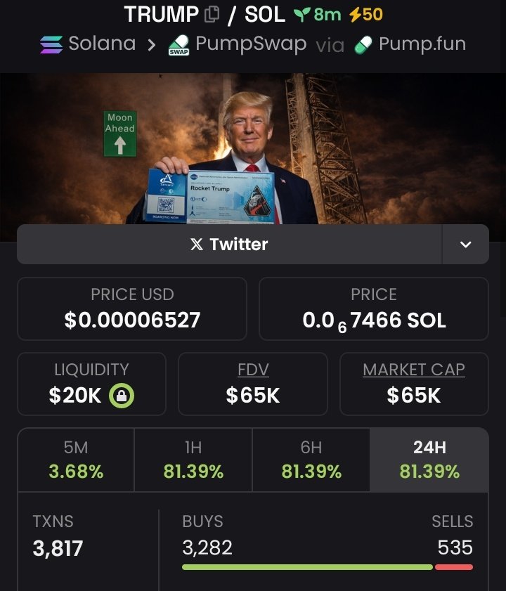 6x up on $TRUMP

5fVfNVQWPAsRMuTo9aJDBU6fonc9BMFq5b1oLVvfpump