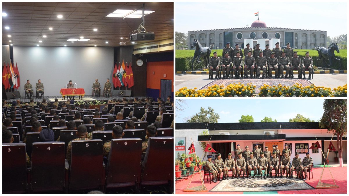 VajraCorps_IA's tweet photo. #StrongAndCapable
GOC #VajraCorps reviewed the Operational & Administrative Preparedness of Formations of #GoldenArrowDivision.
The Force maintains Enhanced Readiness for Multi Domain Operations duly Integrating Cutting Edge Technologies with Upgraded Operational Logistic Infrastructure.
Commending All Ranks for the same, the Corps Commander urged them to be Resolute in their Operational Fcous with  an Offensive and Innovative Mindset and pursue tech-empowered TTPs for ensuring success across the entire Spectrum of Operations.
He also interacted with Members of the Administration and Civil Society to further reinforce the Military -Civil Synergy and deepen the Grassroots Engagement in the border areas.

जीओसी #VajraCorps ने #GoldenArrowDivision की संरचनाओं की ऑपरेशनल एवं प्रशासनिक तैयारी की समीक्षा की।
यह फोर्स मल्टी डोमेन ऑपरेशन्स के लिए उन्नत तैयारी बनाए हुए है, जिसमें अत्याधुनिक तकनीकों का समुचित समावेश तथा उन्नत ऑपरेशनल लॉजिस्टिक अवसंरचना का एकीकरण सुनिश्चित किया गया है।
इस उपलब्धि के लिए सभी रैंक्स की सराहना करते हुए, कोर कमांडर ने उन्हें अपने ऑपरेशनल फोकस में दृढ़ रहने, आक्रामक एवं नवाचारी दृष्टिकोण अपनाने तथा टेक-समर्थित TTPs को आगे बढ़ाने का आह्वान किया, ताकि ऑपरेशन्स के पूरे स्पेक्ट्रम में सफलता सुनिश्चित की जा सके।
उन्होंने प्रशासन एवं नागरिक समाज के सदस्यों के साथ भी संवाद किया, जिससे सैन्य-नागरिक समन्वय को और सुदृढ़ किया जा सके तथा सीमावर्ती क्षेत्रों में जमीनी स्तर पर सहभागिता को और गहरा किया जा सके।

#ForeverWestwards #ForeverReadyForWar #OperationalPreparedness #army 

@adgpi @westerncomd_IA @pro_defence @prodefencechan1 @HQ_DG_NCC @DIAV20 @DIRECTORATERTG @BSF_India @BSF_Punjab @APSJalandhar @aps_beas