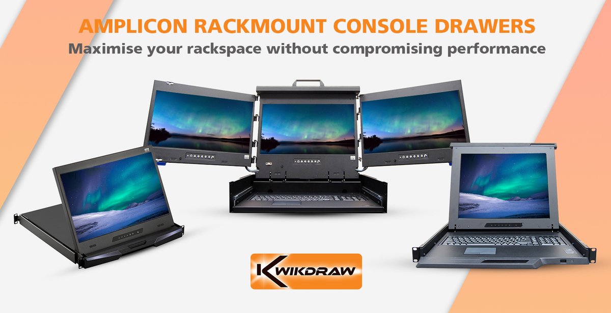 The Amplicon Kwikdraw range is engineered for industrial applications. With multiple screen sizes, resolutions and flexible KVM port choices, the range provides powerful functionality in a compact space-saving design.

Explore the range: bit.ly/AMPKwikM26