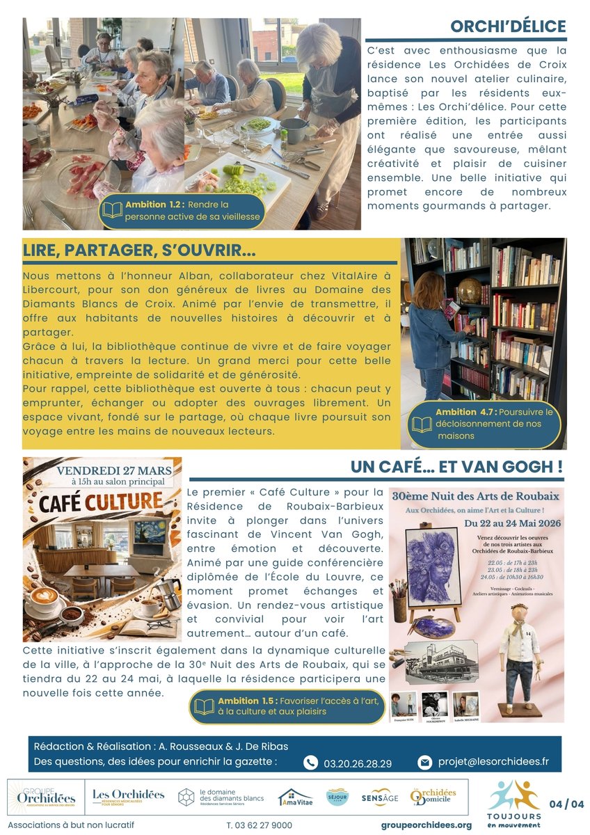 Les_Orchidees's tweet photo. L’édition de Mars 2026 de la newsletter du Groupe Orchidées « Toujours en mouvement ». 😄Son objectif est d’illustrer chaque mois la mise en œuvre de notre nouveau projet associatif 2025-2030    #groupeorchidees #ToujoursEnMouvement https://t.co/oY4zp8WJEe
