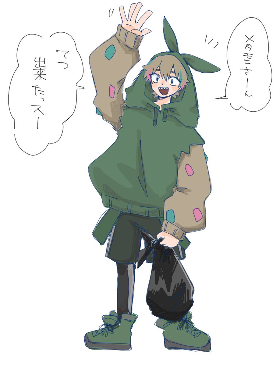 擬人化ヤブクロンさんを描きました