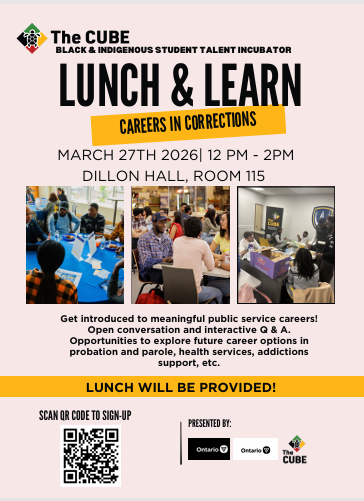 TheCUBEuw's tweet image. 🚨 Tomorrow at The CUBE 🚨

Lunch &amp;amp; Learn: Careers in Corrections
📅 March 27
🕛 12–2 PM
📍 Dillon Hall 115
Learn about careers in probation, parole, health services &amp;amp; more
🍽 Lunch provided
📲 Scan QR code to register
#UWin #TheCUBE #LunchAndLearn