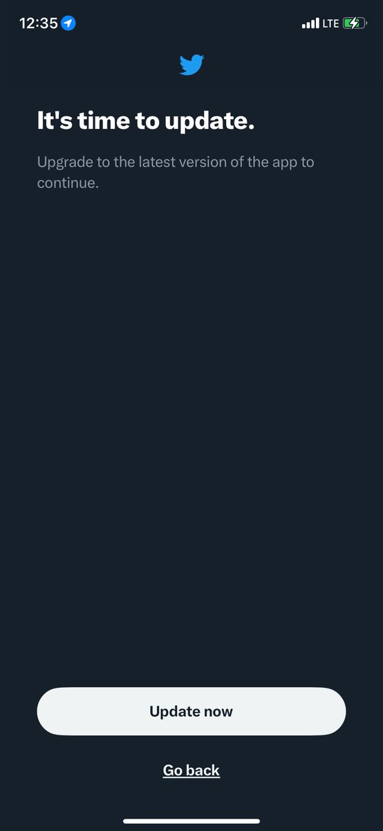 atNickAtNite's tweet photo. It finally happened. After 3 years, I was finally forced to update my Twitter app to X. Sad times. https://t.co/pyuAW7p3cy