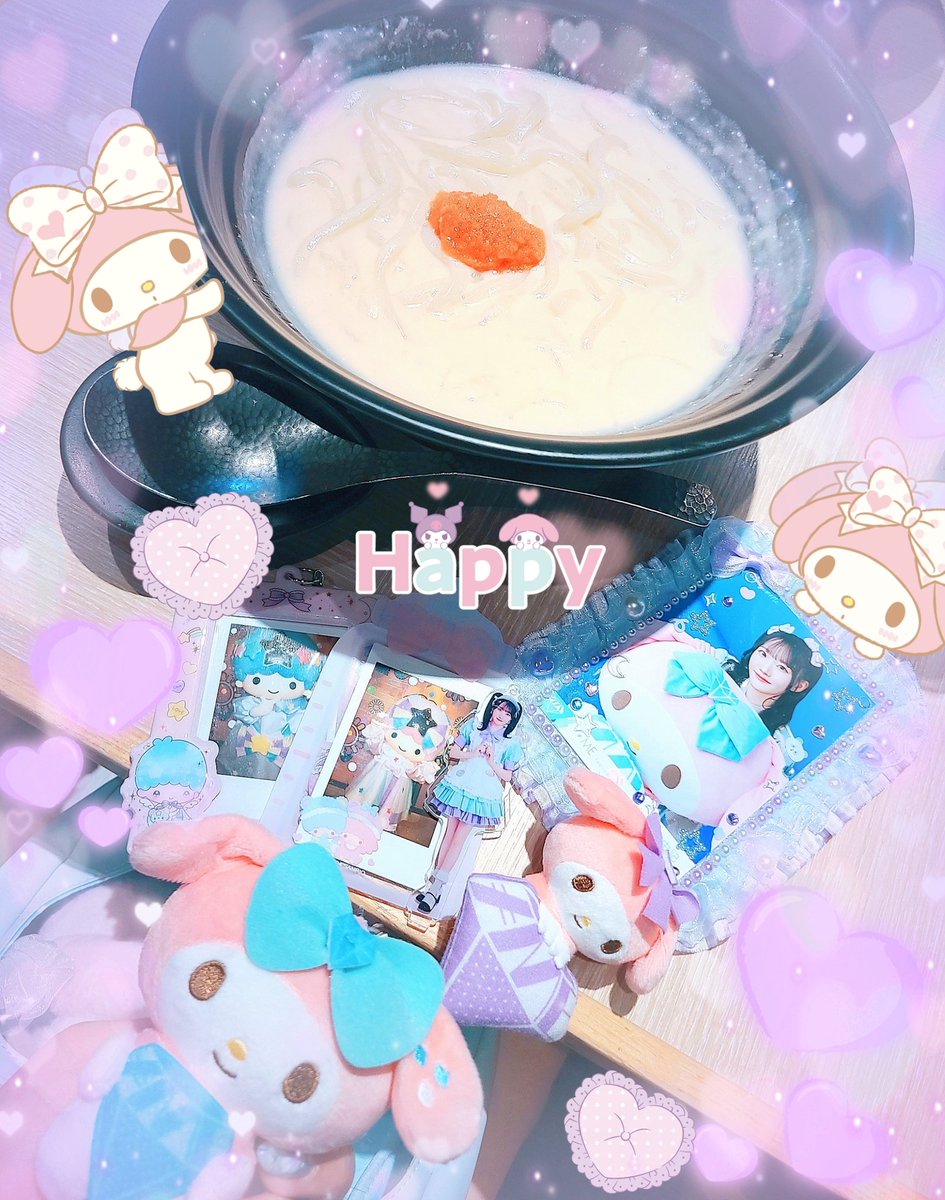 こんばんまーすぐ🍼🌙
今日はピューロランドでキキララ
ちゃんの推し活からのノイミーの
サンリオキャラクタースペライ
でマイメロたんとみるてんに
会ってからのつるとんたん食べた😋
充実しすぎ😂幸せでしたー💗
またレポするね！😪💤
#聞いて聞いておみるちゃん 
#ノイミー #キキララ #マイメロ