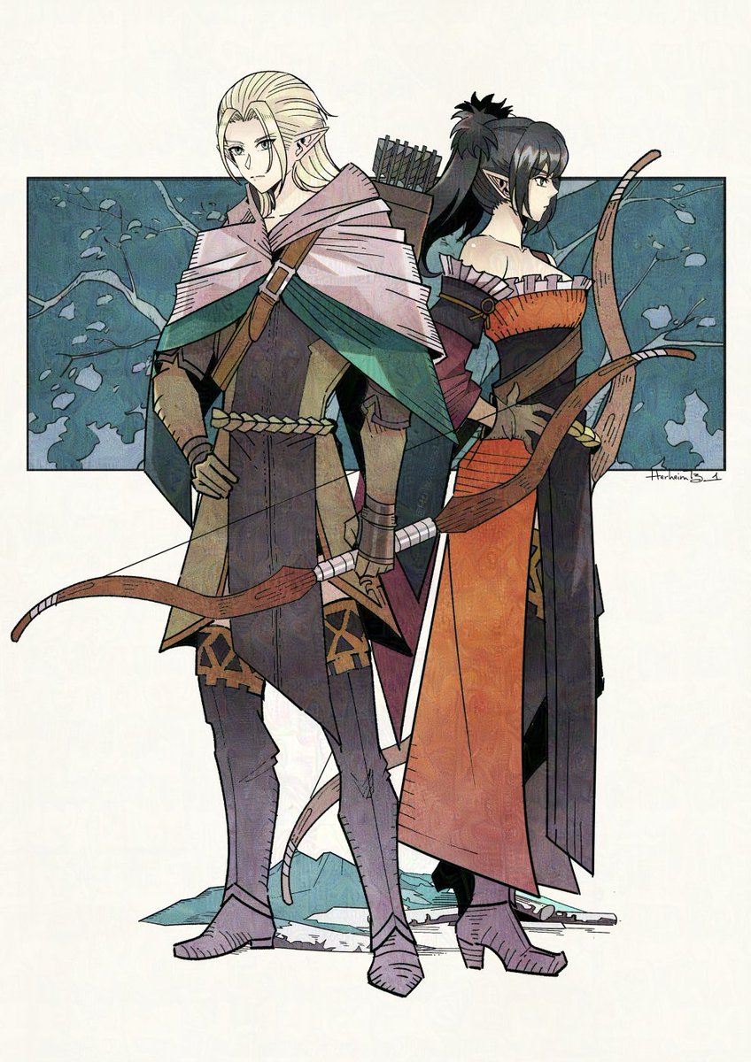 「#UnicornOverlord Lhinalagos &amp; Ridiel」|Herheim@Commissions open!/リクエスト大歓迎のイラスト
