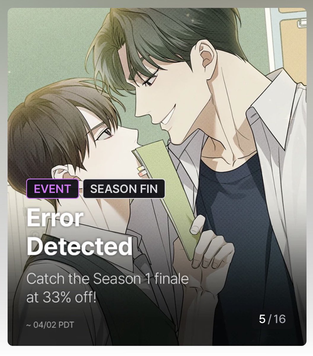 jin_wol1015's tweet photo. [US] #ErrorDetected

<Error Detected> 시즌1 완결 기념 20코인 할인 이벤트 중입니다! 많은 관심 부탁드립니다 😍

https://t.co/Odop7BRrSZ https://t.co/jOXdxBczgn