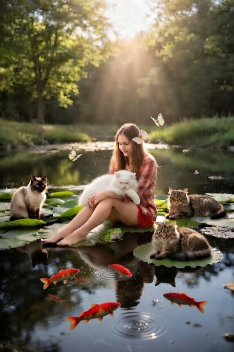 jazzy_bektas's tweet image. 🐱 🦋 🌞 💦 
In still waters, even the wild ones find peace.

#ComfortZone #NatureHealing #NatureEscape #PeaceAndLove #CatsOnX #catslovers