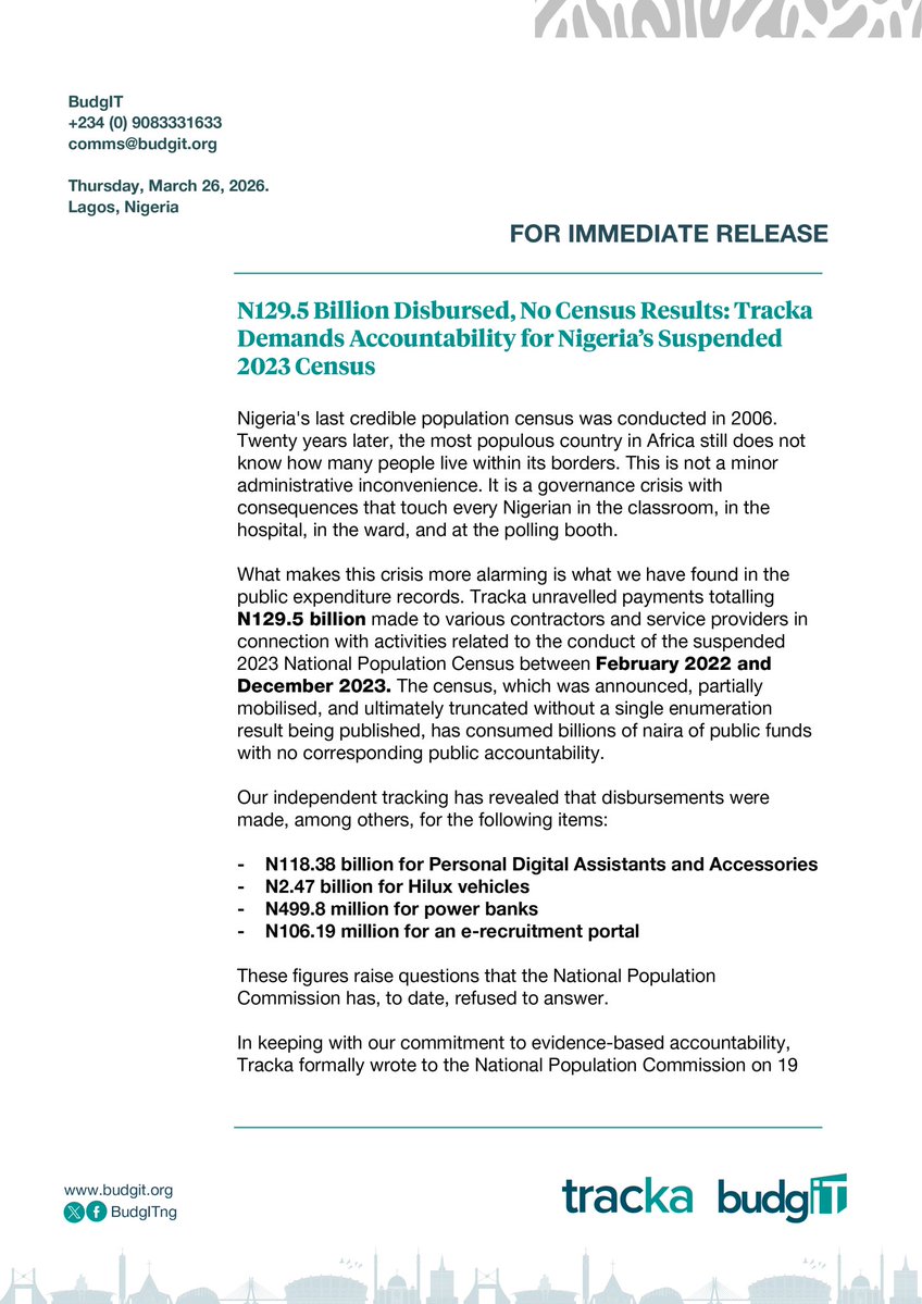 BudgIT Nigeria tweet media