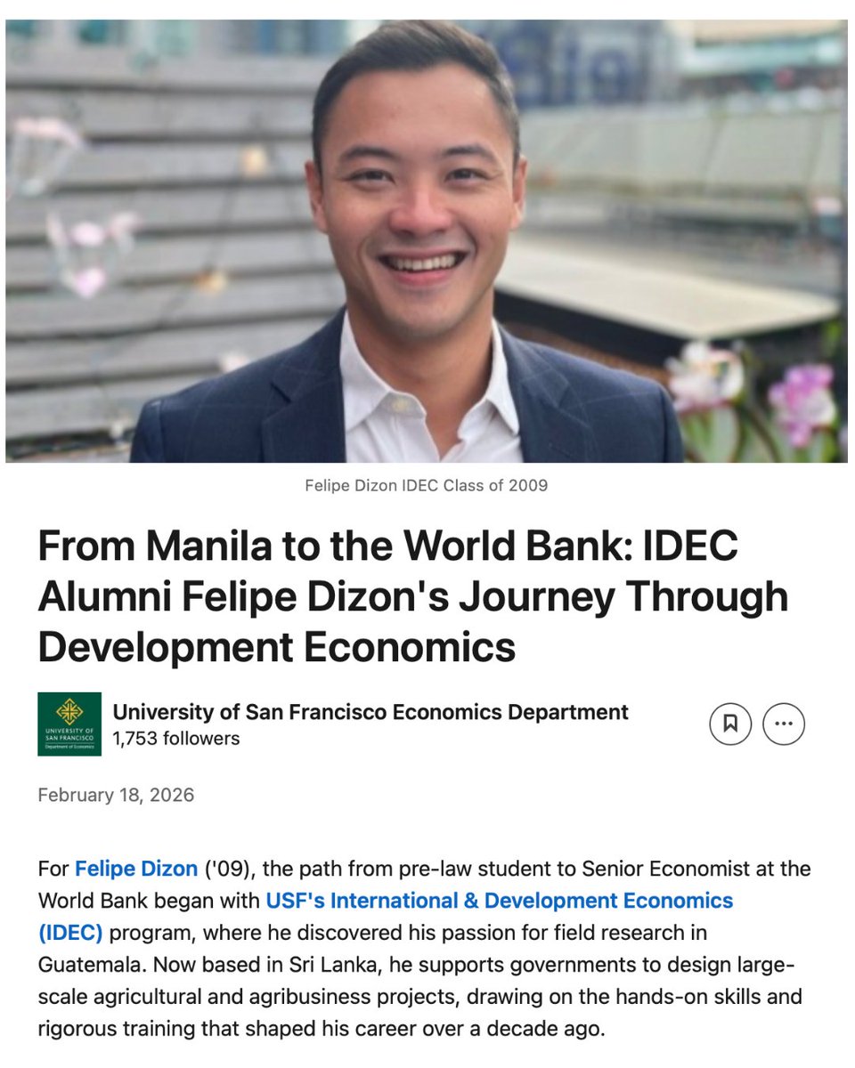 University of San Francisco Economics Department tweet media