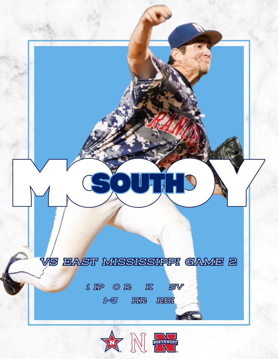 NWCCBaseball's tweet image. Ranger of the Game!

@south_mccoy 

#ALLN || #RangerUp