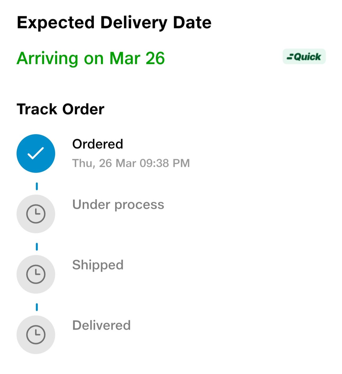 Anwer0073's tweet photo. @JioMart_Support 
Order no. 17745413020687469A
What does Quick means? https://t.co/5xqgkwbSzE