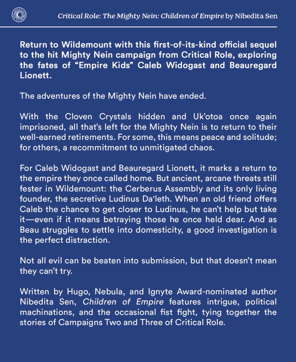 Daily Caleb Widogast tweet media