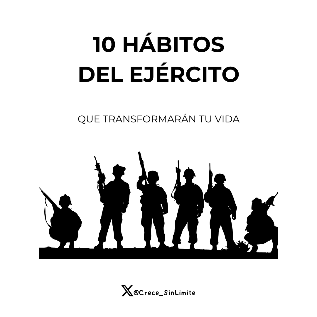 10 hábitos del ejército.

Que transformarán tu vida.

-Hilo-🧵