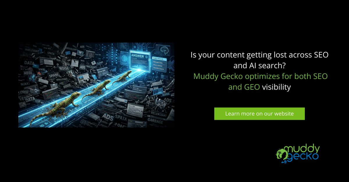Search isn’t just Google anymore.

Buyers use both search engines and AI platforms. If your content isn’t built for SEO and GEO, you’re missing visibility where decisions happen.

Muddy Gecko helps you show up across both.

muddygecko.com/marketing-serv…