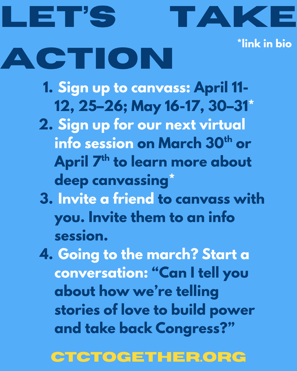 CTCTogether's tweet photo. Marching this weekend at No Kings? We'll see you there - and hopefully again after that when you join us to deep canvass and organize to win! Swipe to read about how you can take action, read more at our latest newsletter: https://t.co/GEX0A0ix3O https://t.co/HPx8nDd9Sj