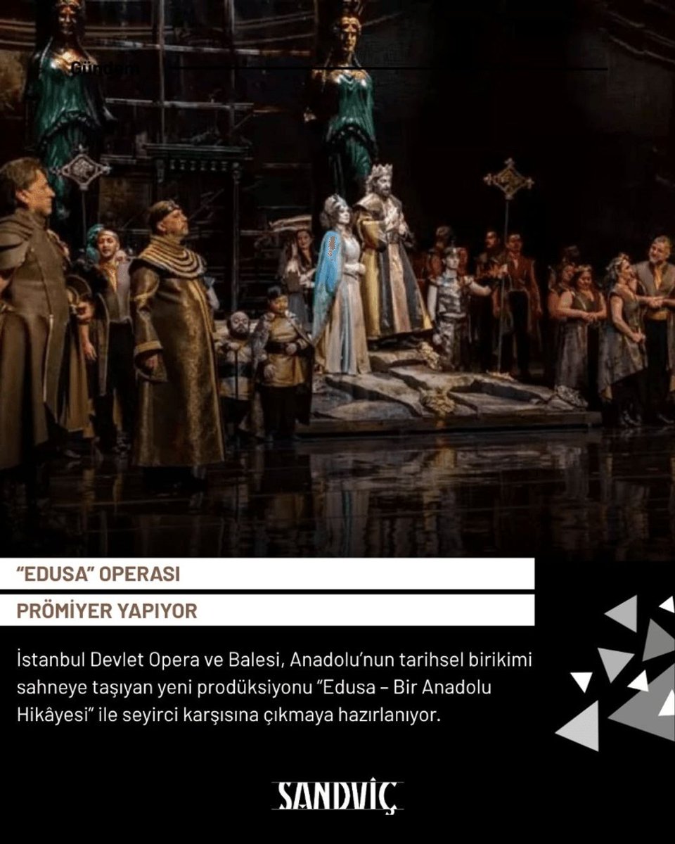 Bestesi Güldiyar Tanrıdağlı’ya, librettosu ise İskender Pala’ya ait olan eserin dünya prömiyeri, 28 Mart akşamı Atatürk Kültür Merkezi Türk Telekom Opera Sahnesi’nde gerçekleştirilecek.