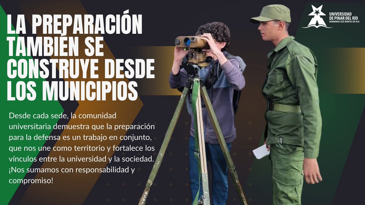 oficial_upr's tweet photo. ✊La preparación también se construye desde los municipios

👉El 27 de marzo, los Centros Universitarios Municipales también se convierten en protagonistas del Bastión Universitario.

#SomosUPR #bastiónuniversitario #PinardelRío https://t.co/8lJEHFlcCZ