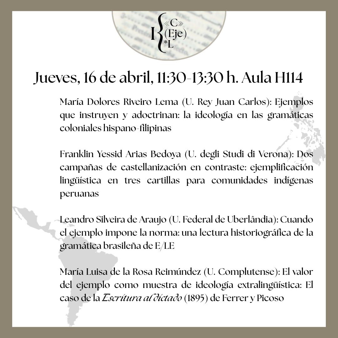 I Congreso de Ejemplificación Lingüística tweet media