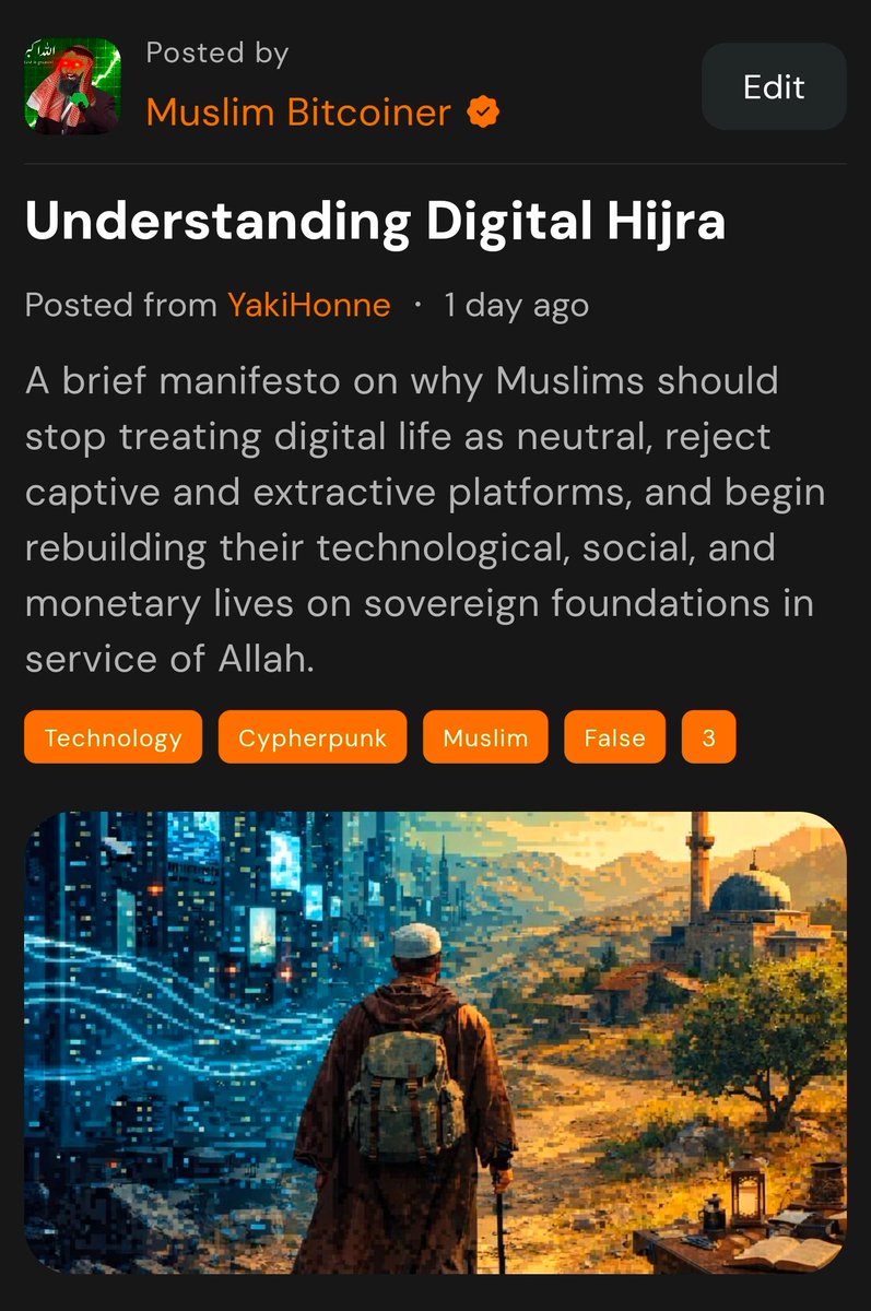 Muslim Bitcoiner ⚡ tweet media