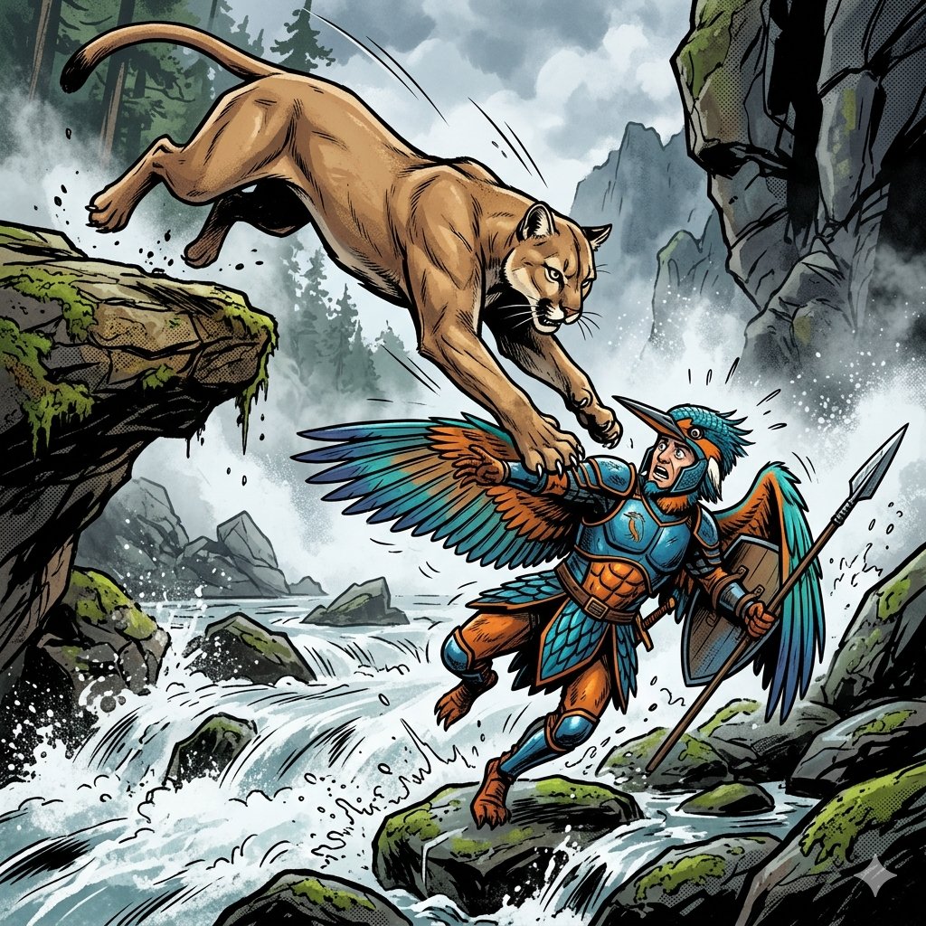 mascotbracket's tweet photo. Houston's cougar is 150 lbs of ambush predator. Illinois is still figuring out what it is. Kingfisher? Warrior? TBD. The cougar doesn't need its opponent to have an identity. It just needs it to hold still. Cougars will pounce on the Illini. #mascotbracket https://t.co/3K5XzNfhtT