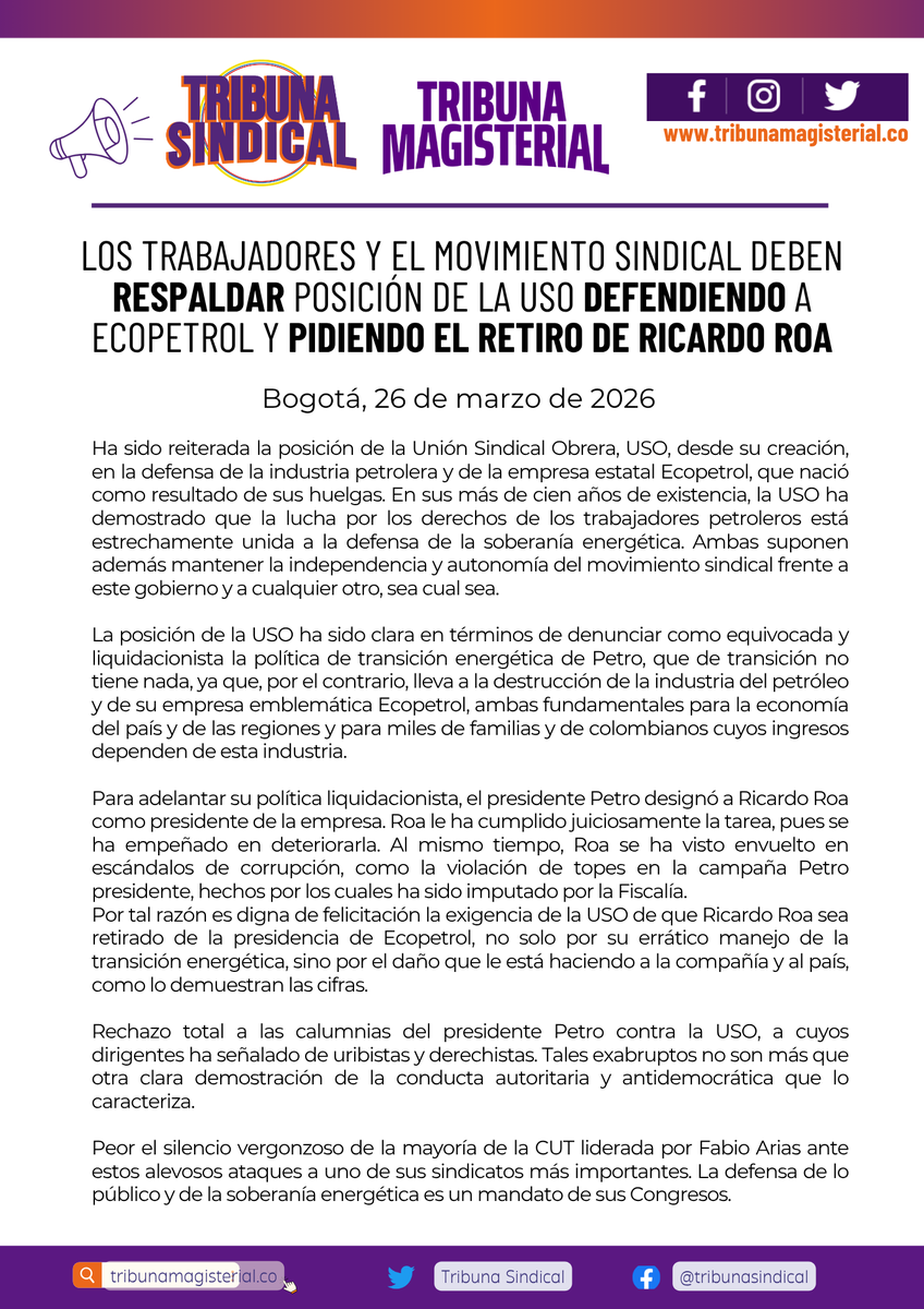 Tribuna Magisterial tweet media