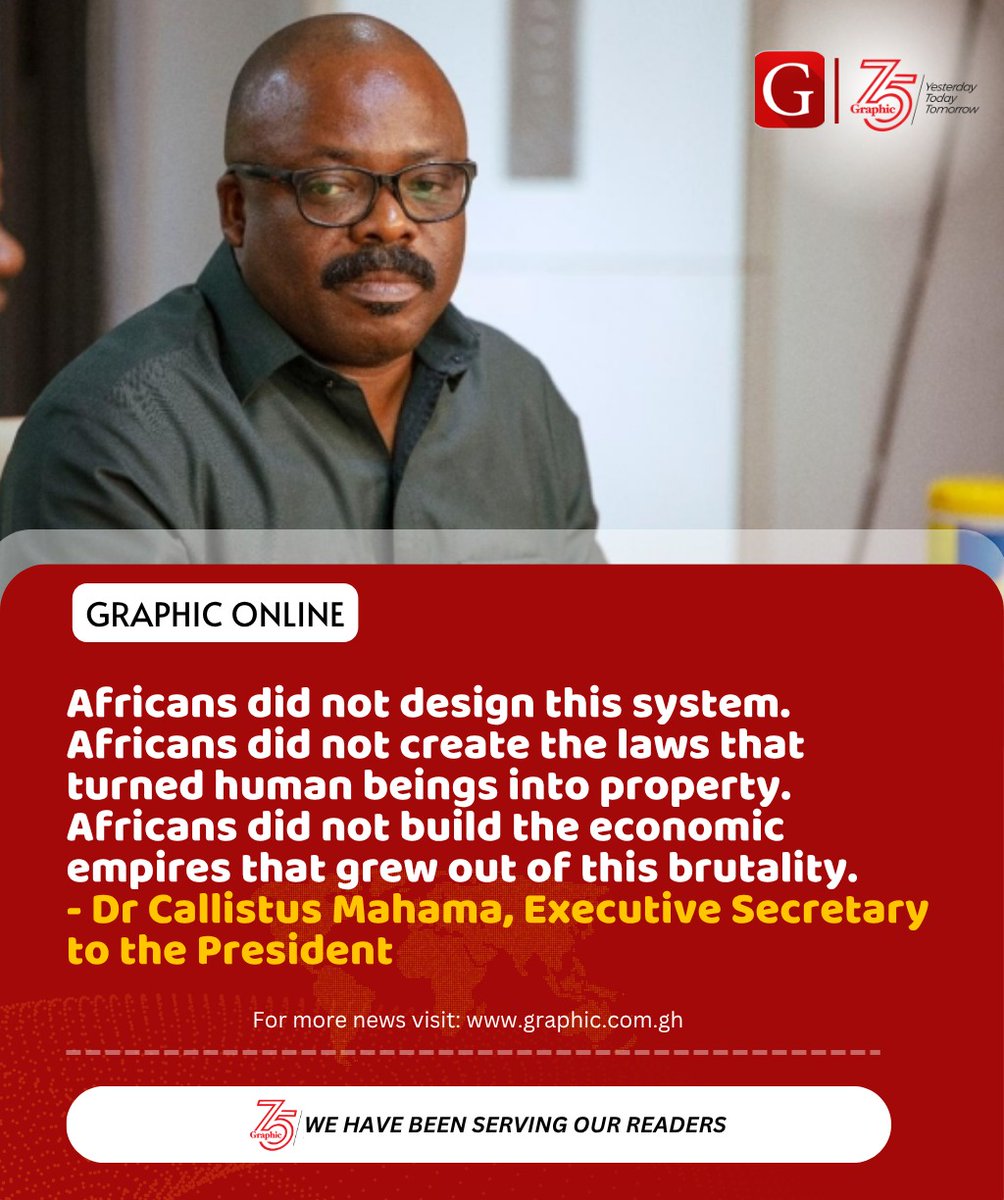 'We cannot confuse participation with responsibility' Dr. Callistus Mahama on the slavery debate