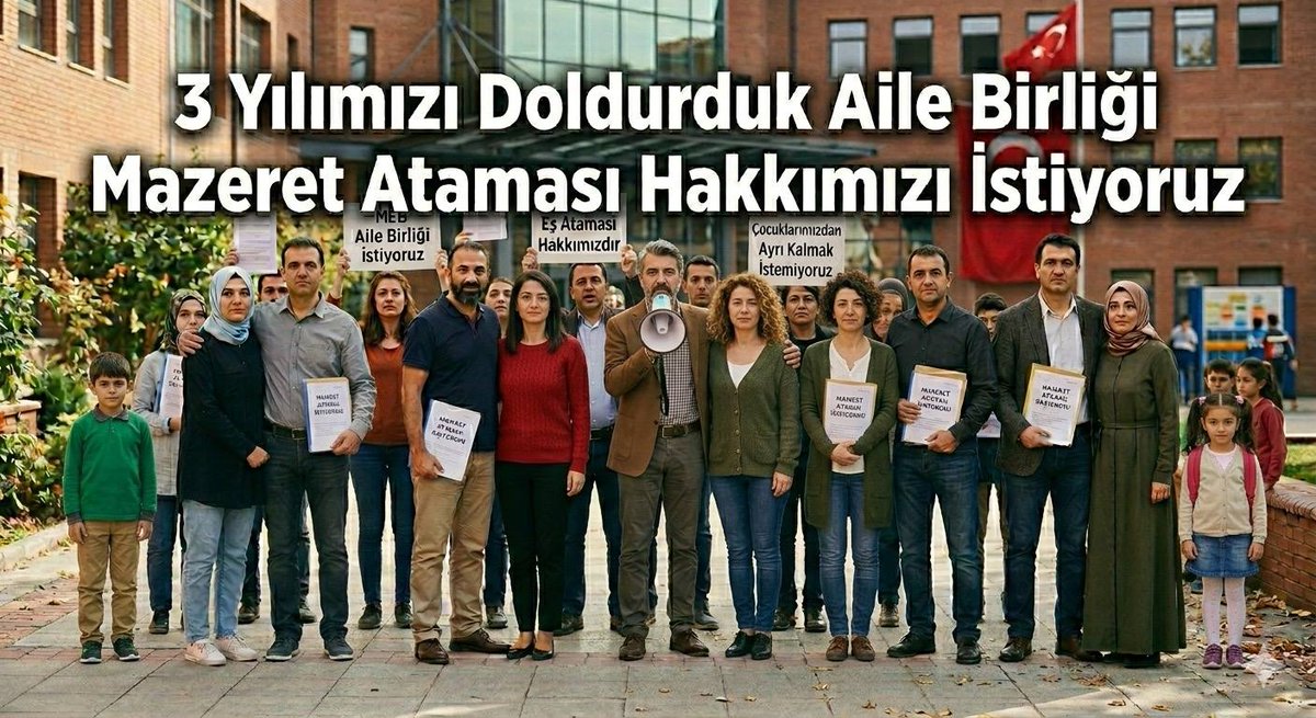 <a href="/_aliyalcin_/">Ali YALÇIN</a> Evladımızdan ayrı öğretmenlik yapmak çok zor. Sayın başkanım, bu hasreti bitirmeyecekse sendika hangi derdimize derman olacak? Artık takvim istiyoruz.
<a href="/_aliyalcin_/">Ali YALÇIN</a> <a href="/cftcblnt/">Bülent ÇİFTCİ</a> <a href="/talatyavuz29/">Talat YAVUZ</a> <a href="/RamazanCakirci/">Ramazan Çakırcı</a> #2023EylülAtamasıAileBirligi
