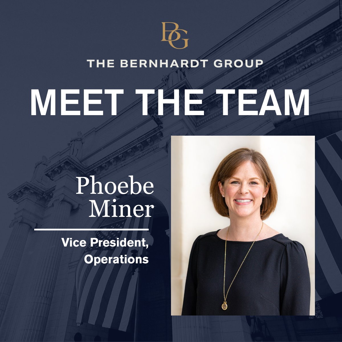 Meet the Team: Phoebe Miner, Vice President, Operations

✅ Brings over a decade of experience at the intersection of operations and government affairs 
✅ Managed operations for House and Senate Congressional Offices 
✅ Leads with a people-centered approach to management