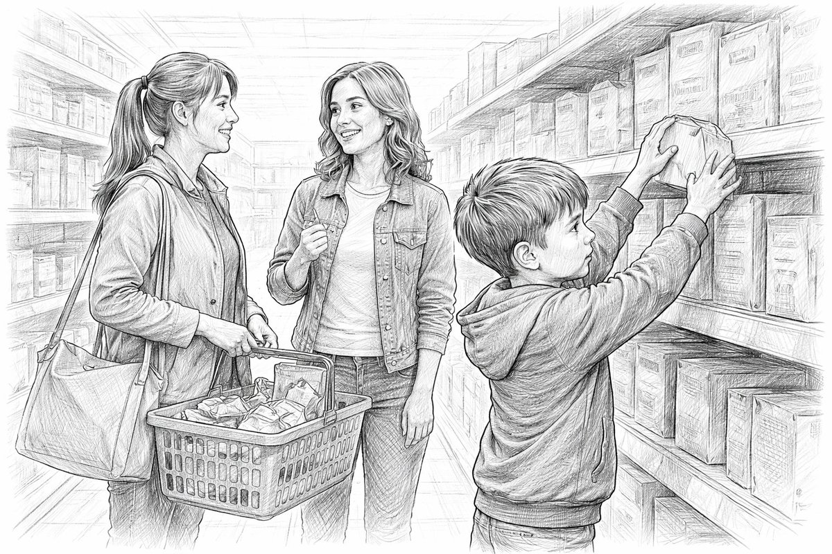 RJ121416's tweet photo. In a shop today, my son took an item straight out of a lady’s hands he loves packing shelves, so it made sense to him.

I held my breath… but she laughed and said maybe she shouldn’t buy it anyway.

Calm, kind, understanding. That moment stuck with me. #autism #family https://t.co/LZKFP3Nlxf