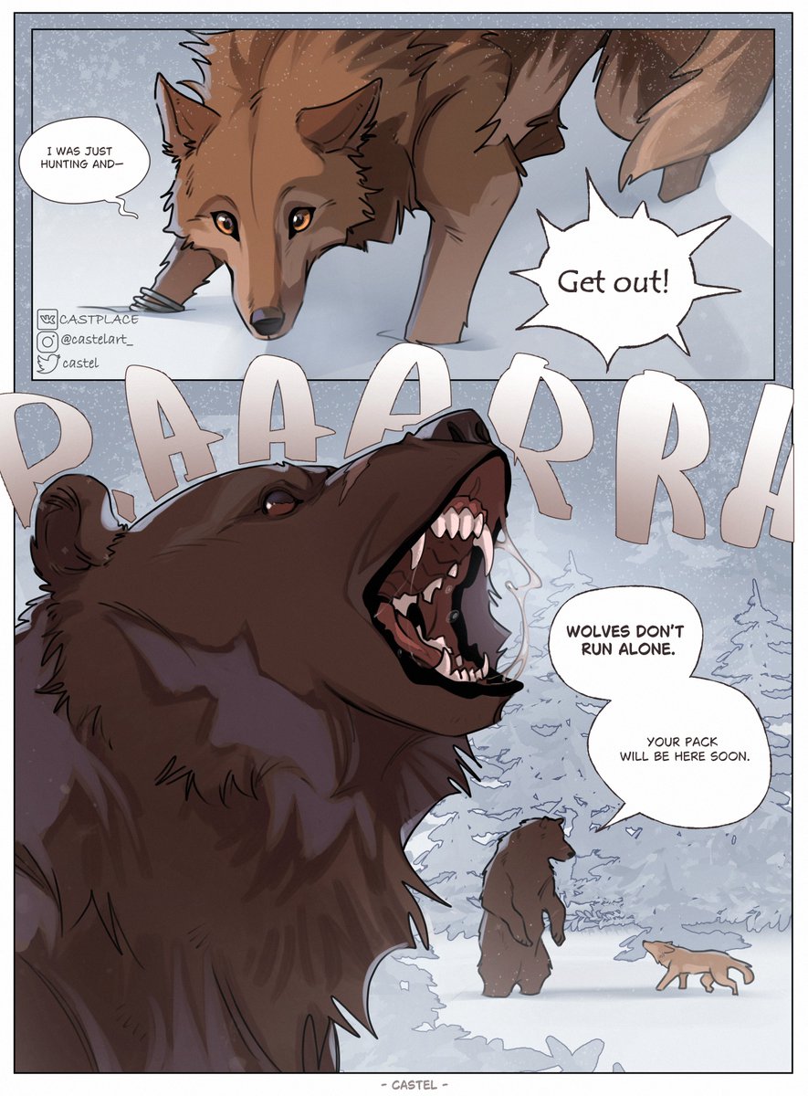 castplace's tweet image. Toboe and Tsume (pt3) 🐺🌙 
4/8 #wolfsrain #Fanarts