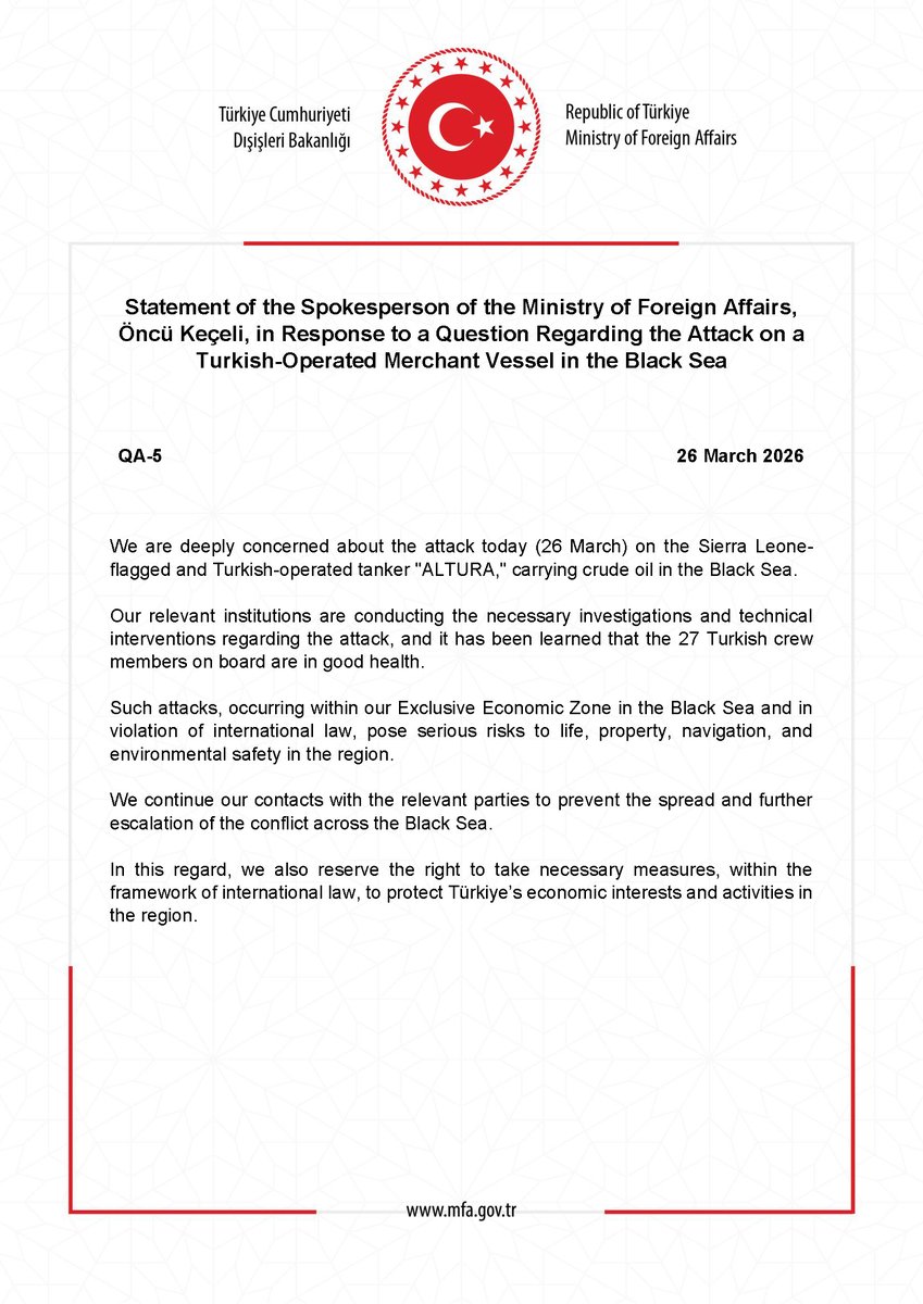 Turkish MFA tweet media